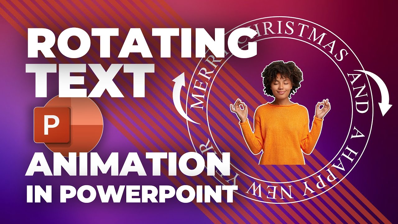 Create Rotating Text Animation in PowerPoint 🔄 FREE DOWNLOAD HOLIDAY CARDS🔄
