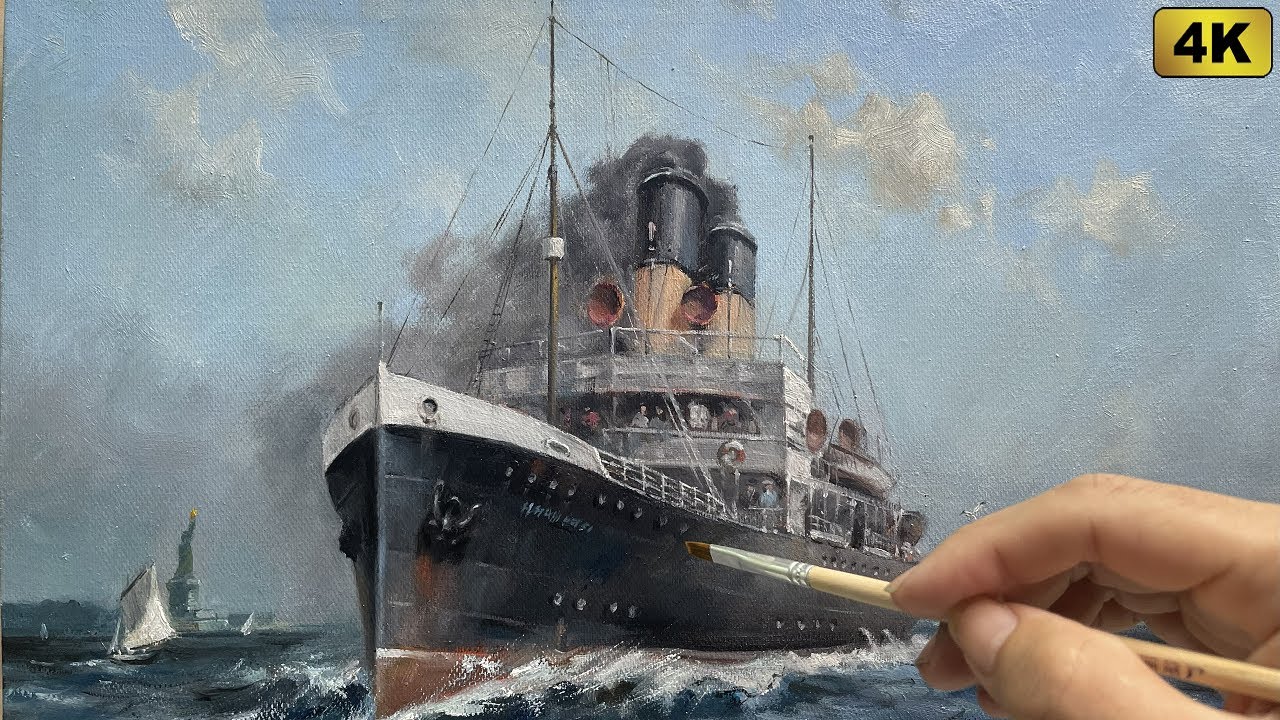 Hyper-Realistic Voyage Painting: Step-by-Step Tutorial | Calming Art Process #cooyaart #painting