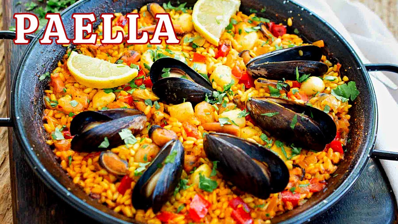 🥘 PAELLA cu fructe de mare - rețeta originală spaniolă cu orez și șofran
