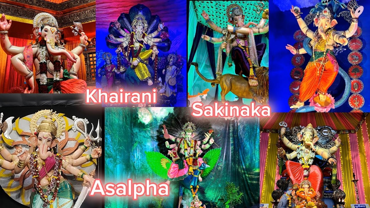 || Mumbai Ganpati Darshan || Khairani, Sakinaka, Asalpha Bappa Idols 🙇🏾‍♂️|| 4th Day Darshan 🙏🏻🧡 ||