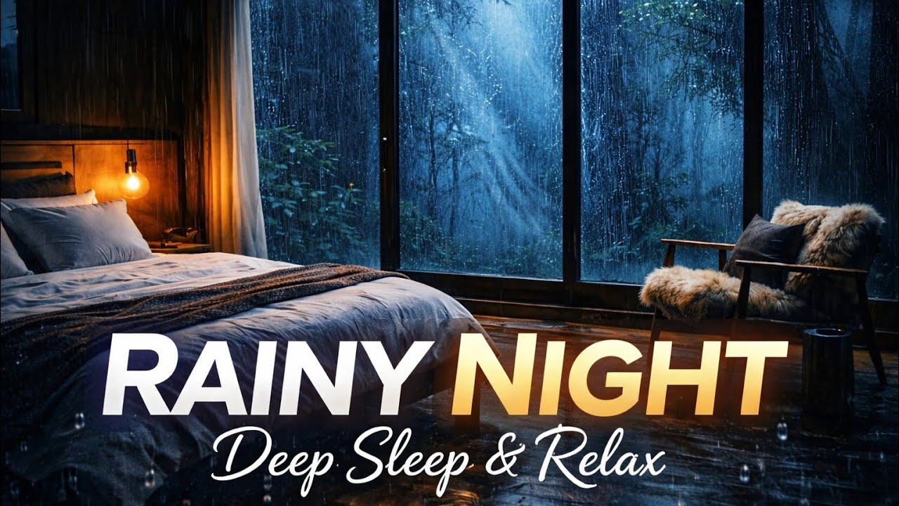 Rainy Night Ambience 🌧️ Deep Sleep & Relax