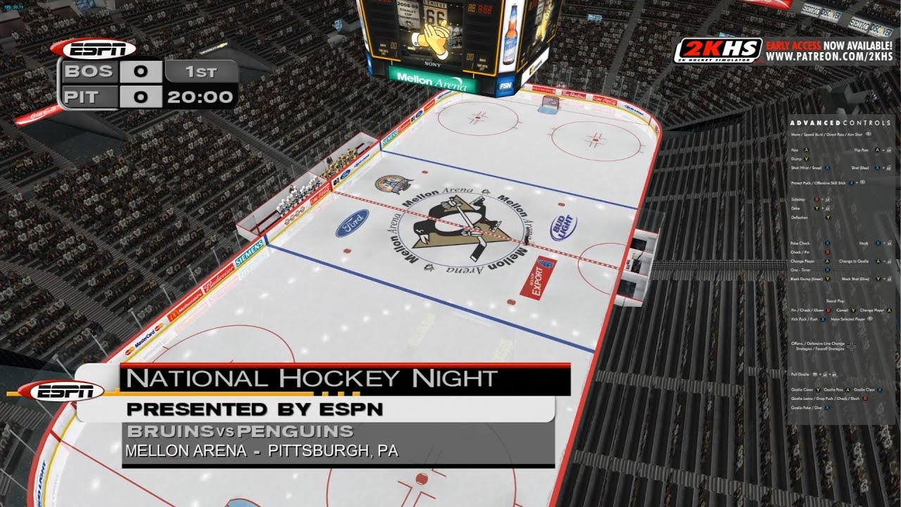 2KHS lite 0.8.8 | Bruins @ Penguins (NHL broadcast)