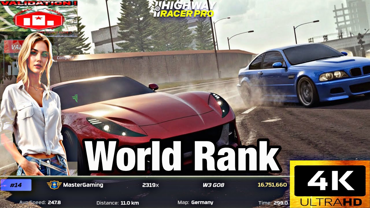 Rank #14 Worldwide! 🌎 Validation Mode Run on Germany Autobahn A9 | Highway Racer Pro Season 1