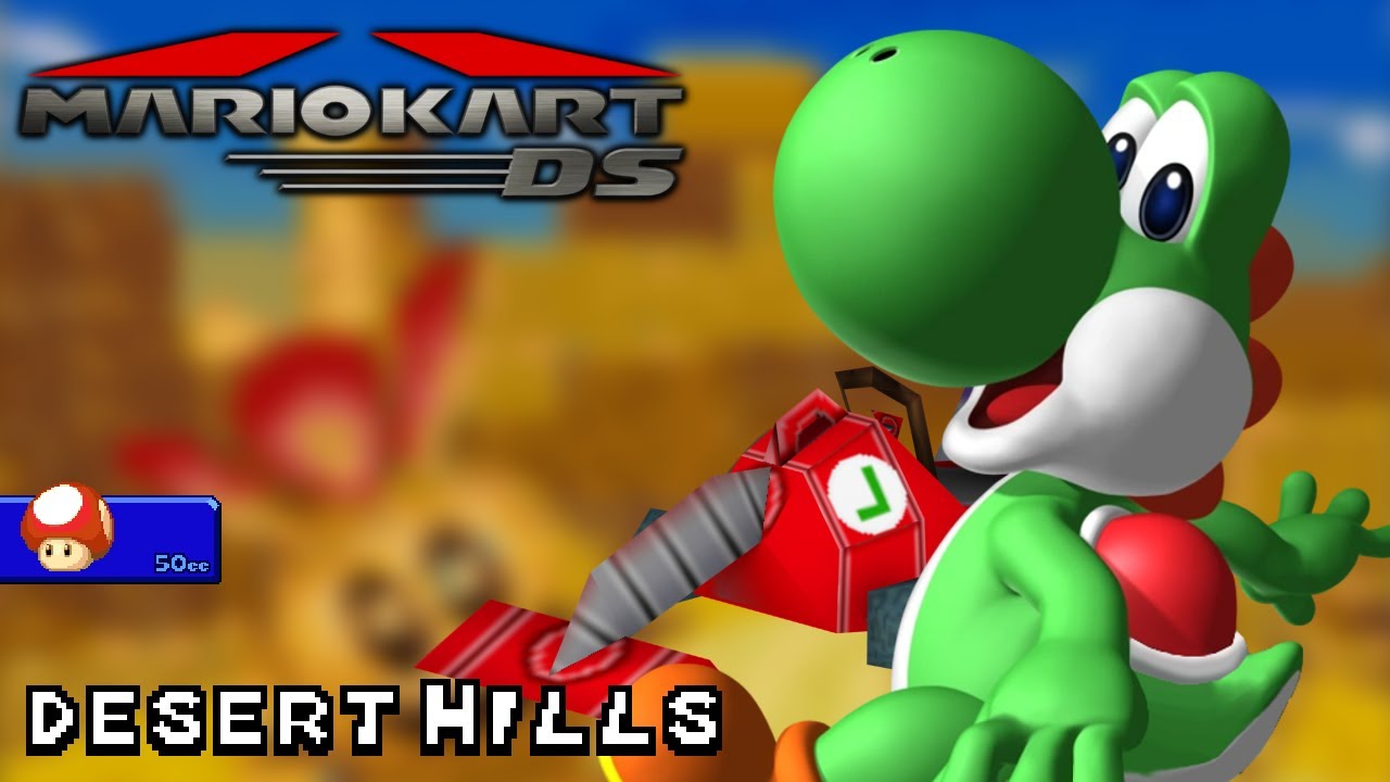 Mario Kart DS - 50cc - Yoshi - Poltergust 4000 - Desert Hills | Ep. 3557
