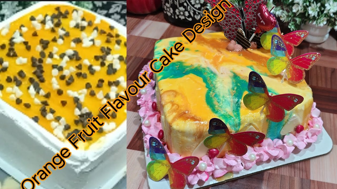 Chocolate With Orange Fruit Flavour Cake Recipe And Design 🤩❤️