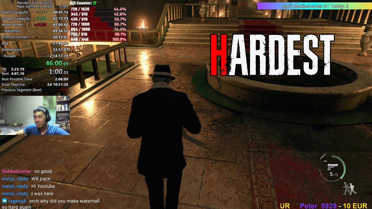 Hardest Resident Evil Speedrun Ever | Resident Evil 4 Remake Professional 