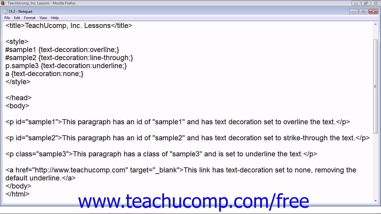HTML5 and CSS3 Tutorial Decoration Training Lesson 15.2