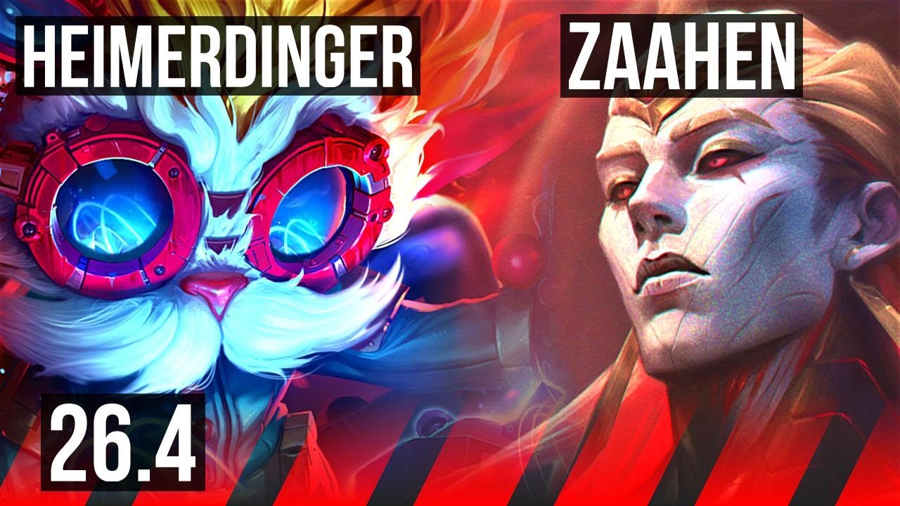 HEIMERDINGER vs ZAAHEN (TOP) | EUW Master | 26.4