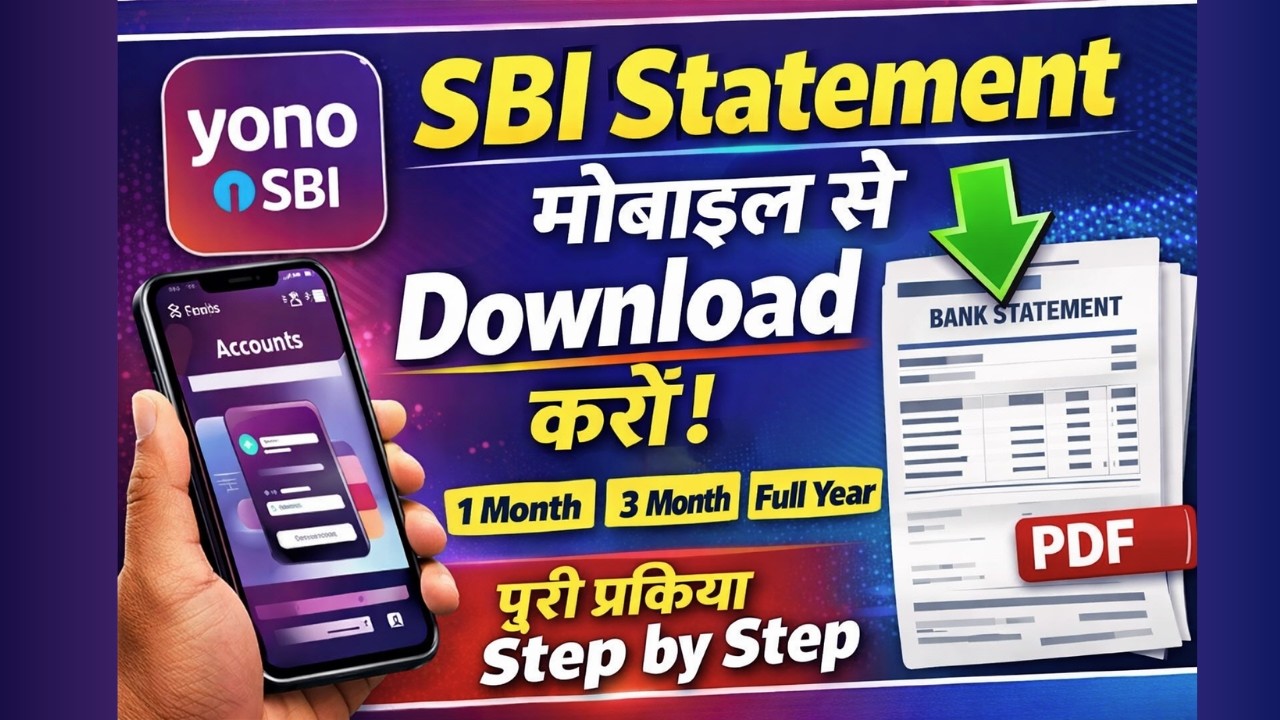 SBI YONO App se Bank Statement Download Kaise Kare | Mobile Se SBI Statement Nikale
