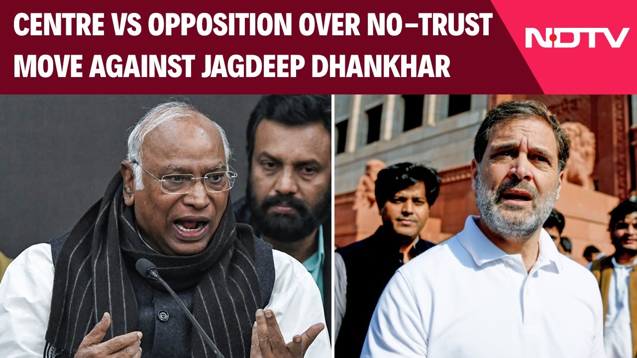 Mallikarjun Kharge News | Centre vs Opposition Clash Worsens After No-Trust Move Against RS Chairman