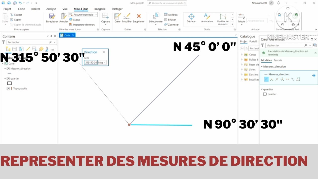 Représenter des mesures de direction dans ArcGIS