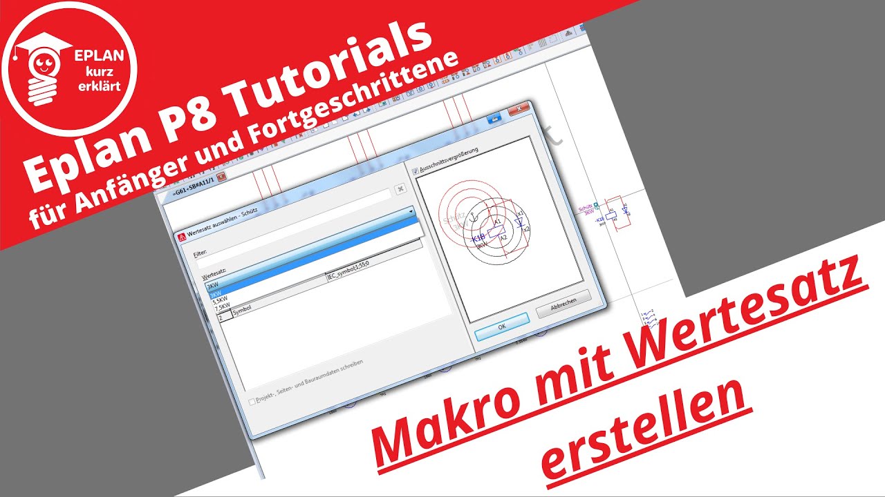 Eplan P8: Makro mit Wertesatz erstellen