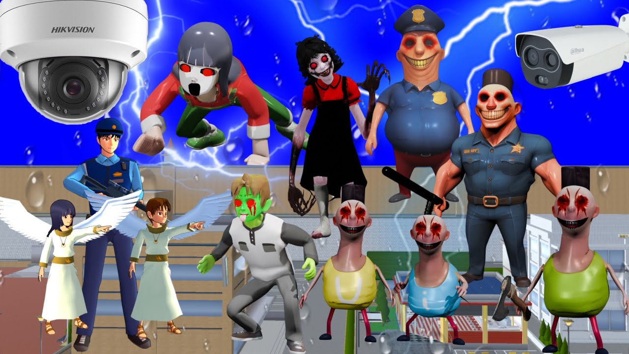 👹👺 Yuta Mio Panik CCTV Merekam HAMOOD HABIBI ALL ANOMALI Menyerang Sakura School Simulator
