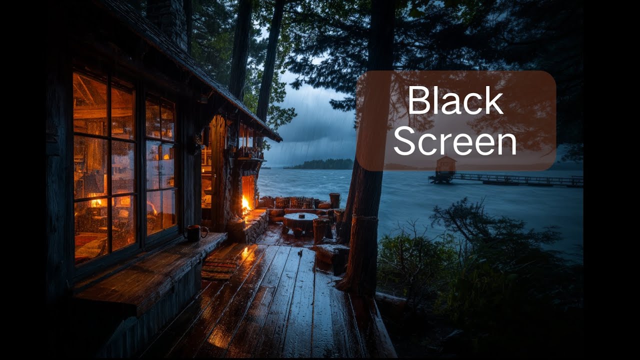 10 HOURS Black Screen Rain Sounds for Sleeping | No Light, Deep Sleep, Insomnia Relief