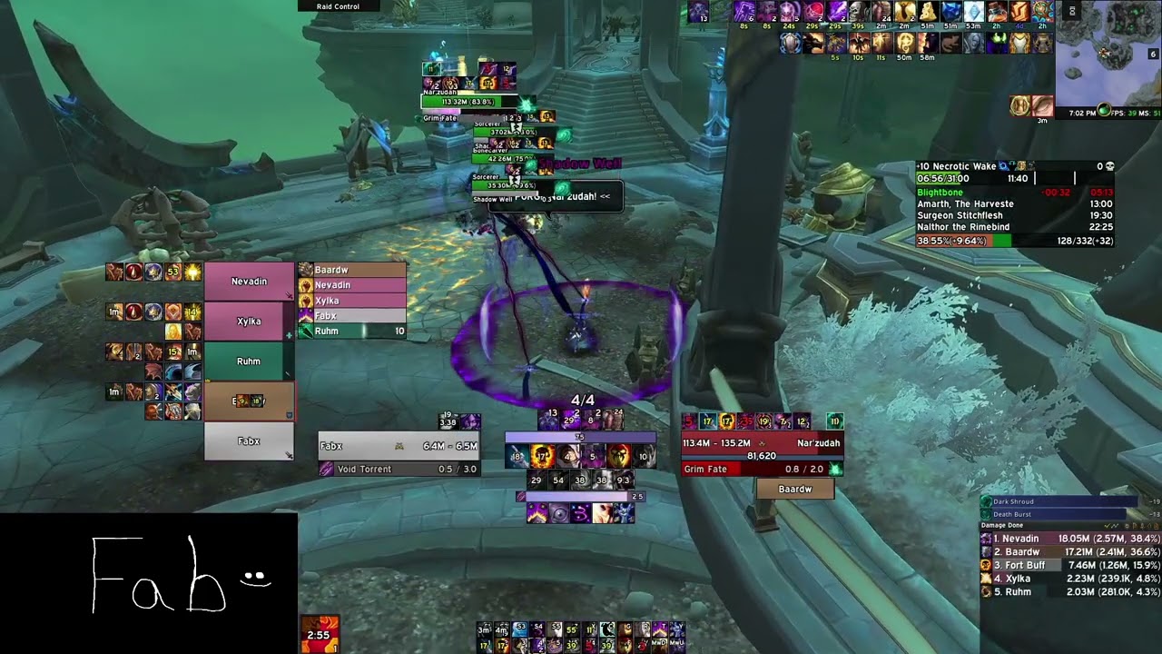 Shadow Priest 2.19M Overall?! (w/aug) | +10 Necrotic Wake WoW M+ The War Within