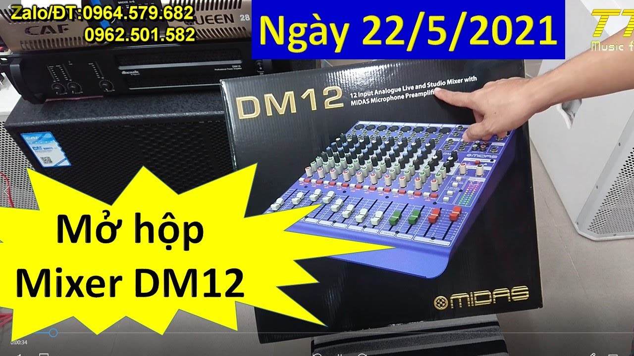 Mở hộp Mixer Analogue Midas DM12