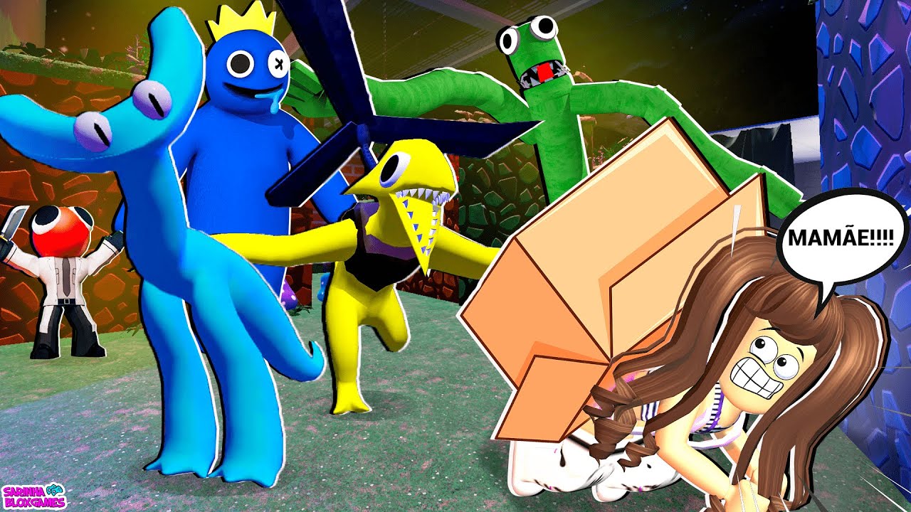 SOBREVIVA aos RAINBOW FRIENDS no PARQUE DE DIVERSÕES!! CAPÍTULO 2 - ROBLOX