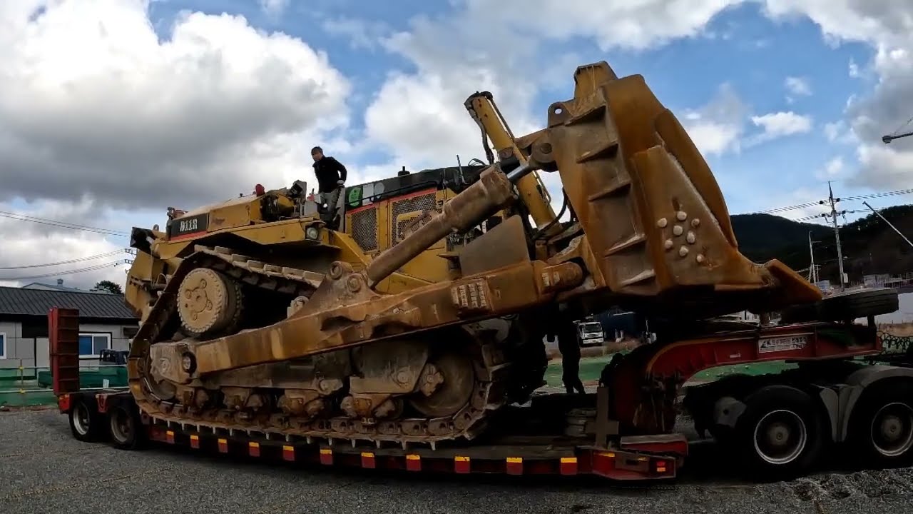 일레븐 불도저 현장내부운송 CATERPILLAR D11R transport #heavymachine #트럭커일상