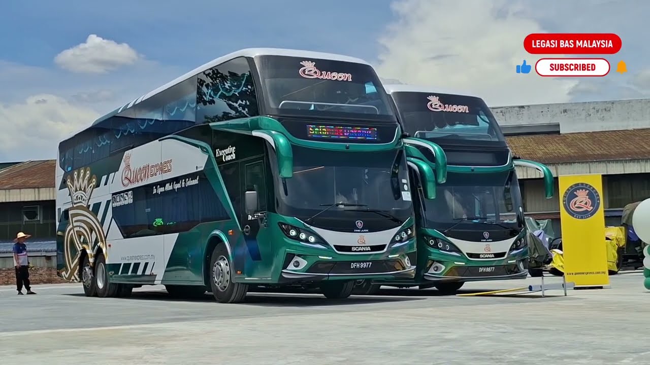 QUEEN EXPRESS VERSI HIJAU PUTIH | BAS BAHARU 2025 | THE ARK SERIES A-20 DD |SCANIA NBG