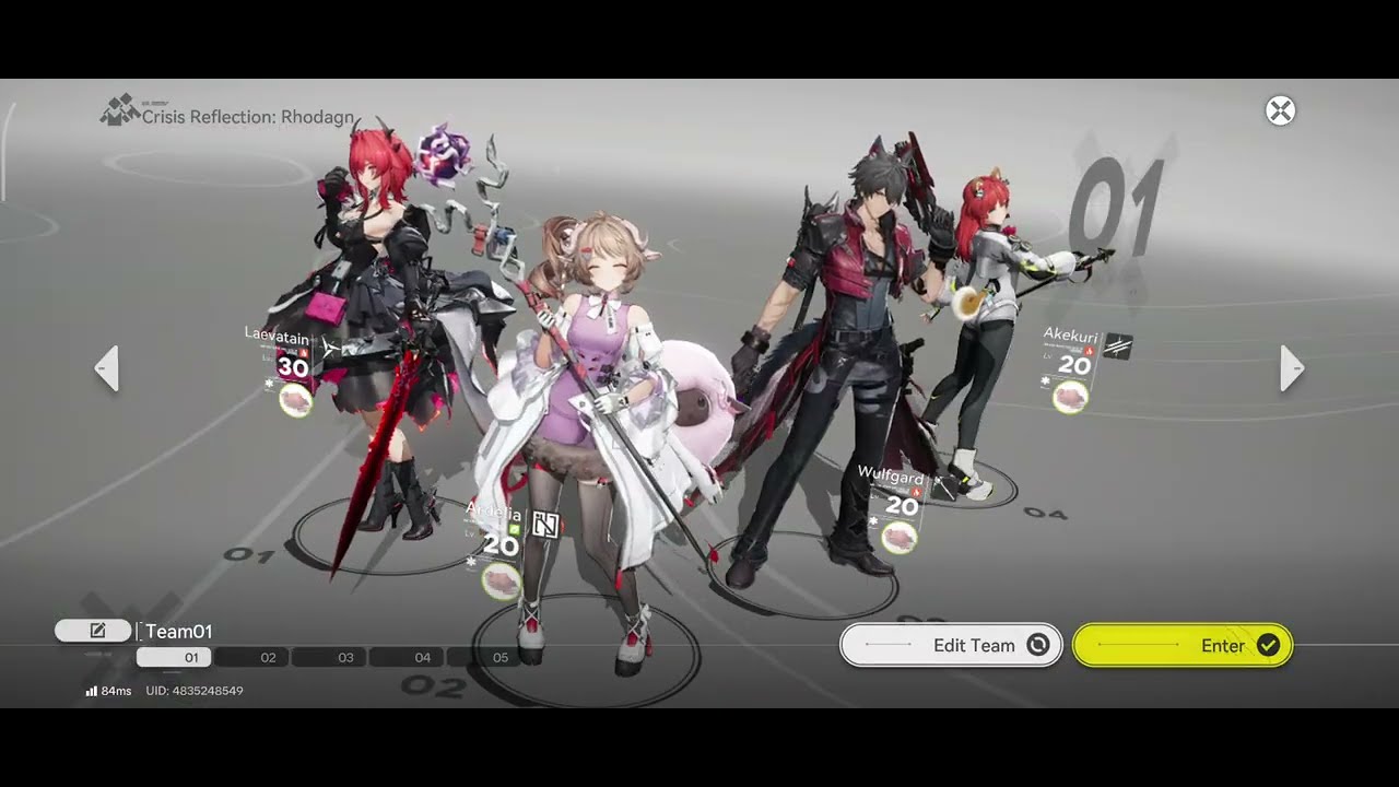 Arknight: Endfield - Crisis Reflection Rhodagn Level 1 - Laevatain Team