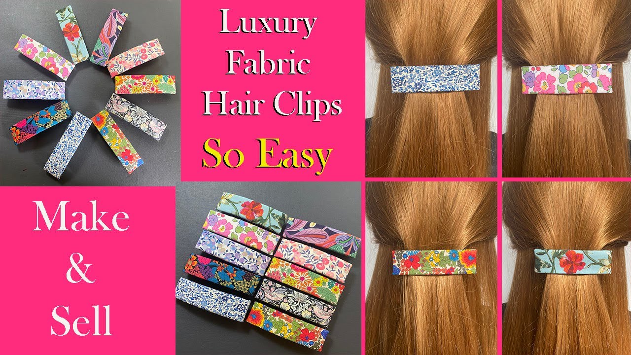 Make & Sell | How to make Luxury Fabric Hair Clips | Hair Barrette | हेयर क्लिप | Presilha de cabelo