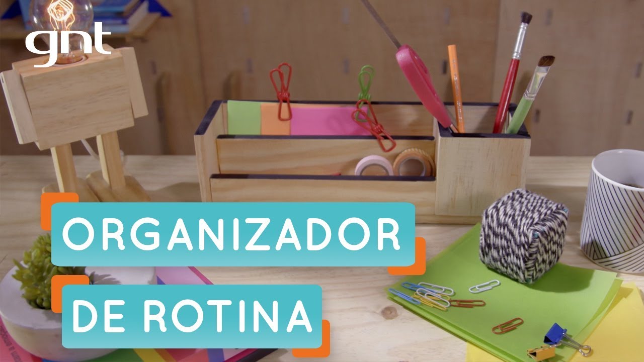 Como fazer um organizador de mesa de trabalho | Thalita Carvalho | Mais Cor, Por Favor