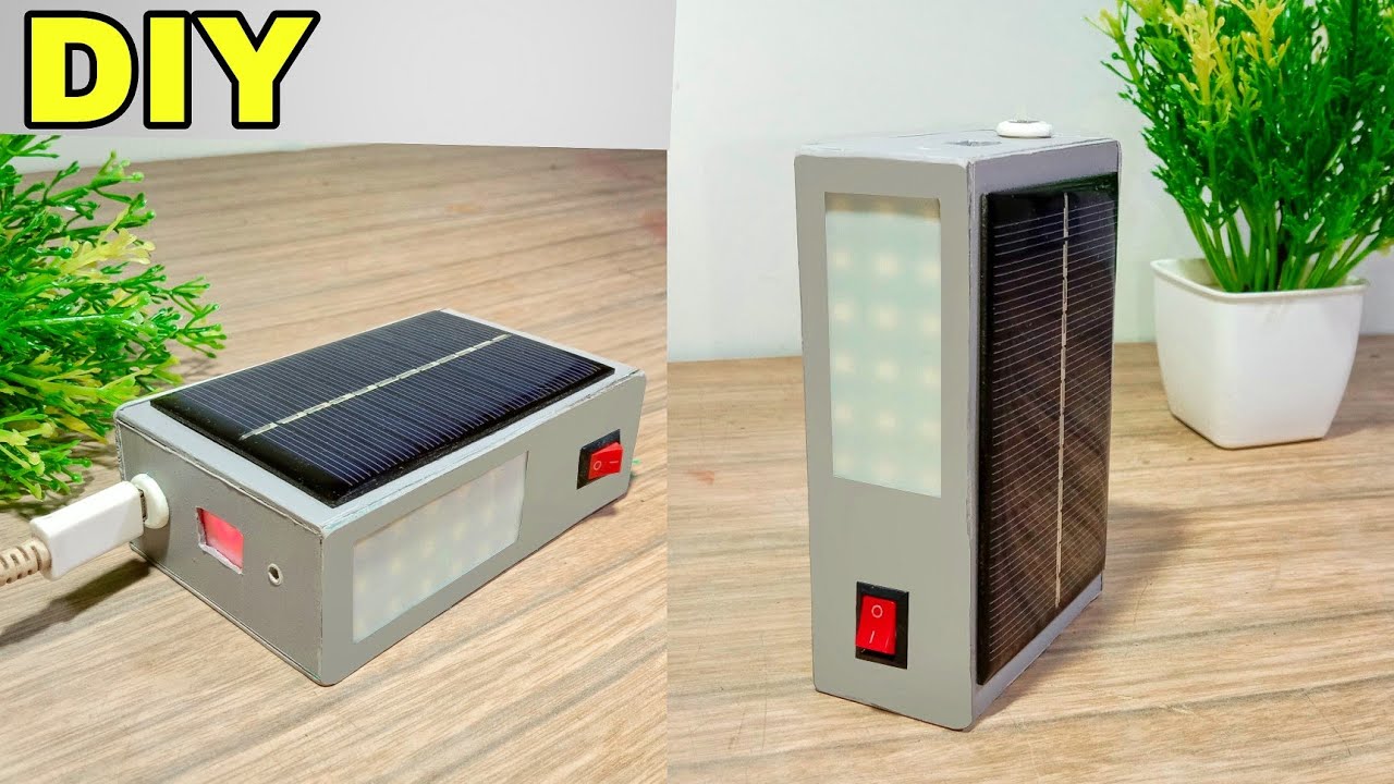 How To Make A Solar Rechargeable Emergency Light | Emergency Light |