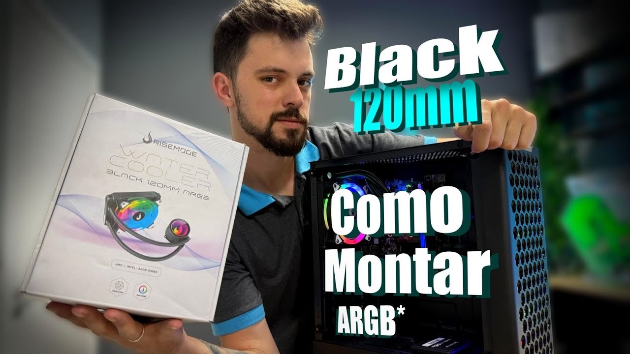 MONTAGEM DO WATER COOLER RISE MODE BLACK 120MM ARGB - RM-WCB-05-ARGB