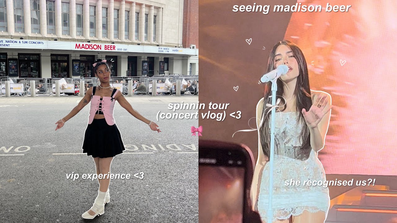 Concert vlog 🎀: grwm to see madison beer at the spinnin tour in london :) (vip package) 🧸 ♡