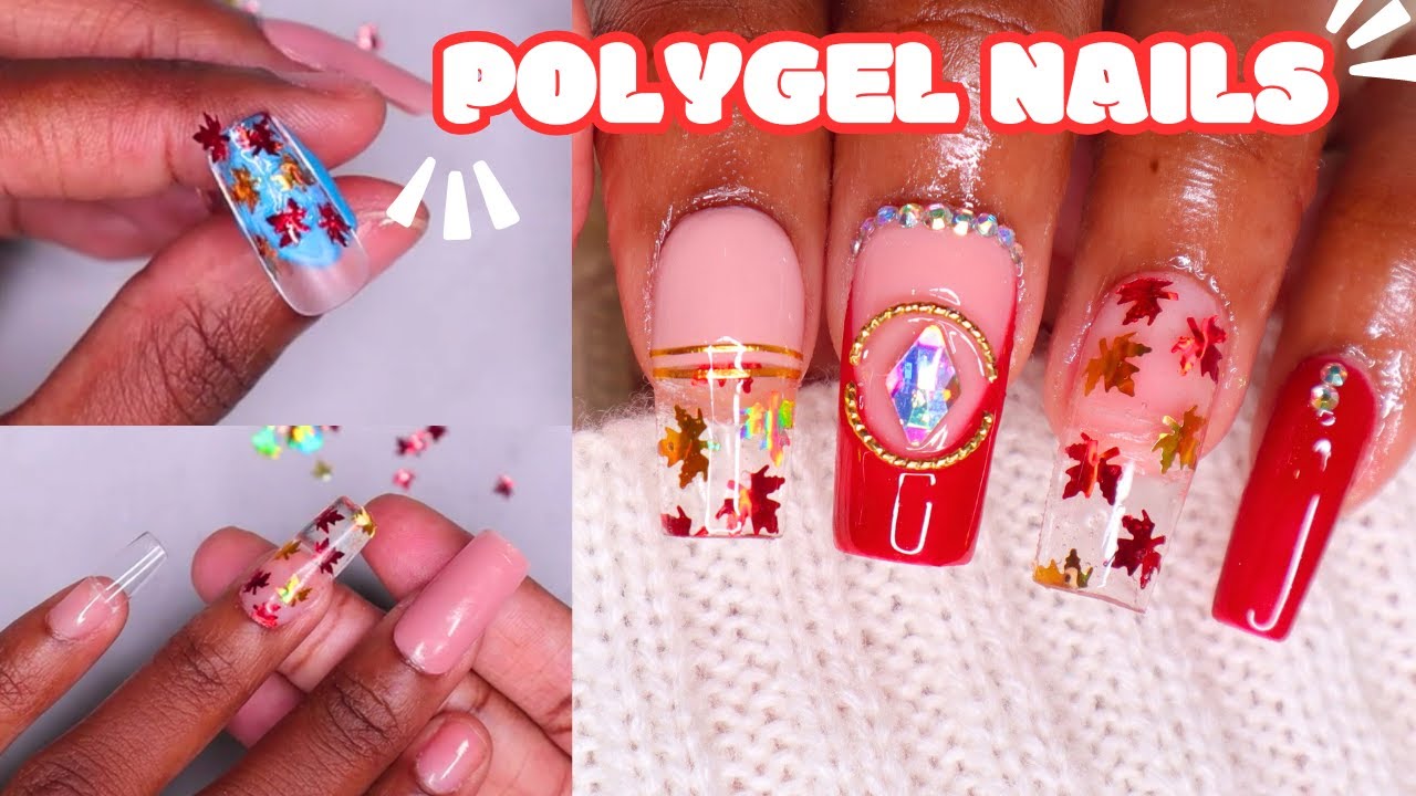 🍁 HOW TO - THE LAZY GIRL METHOD | Beginner Friendly Fall Glitter Encapsulated Nail Tutorial 🍃