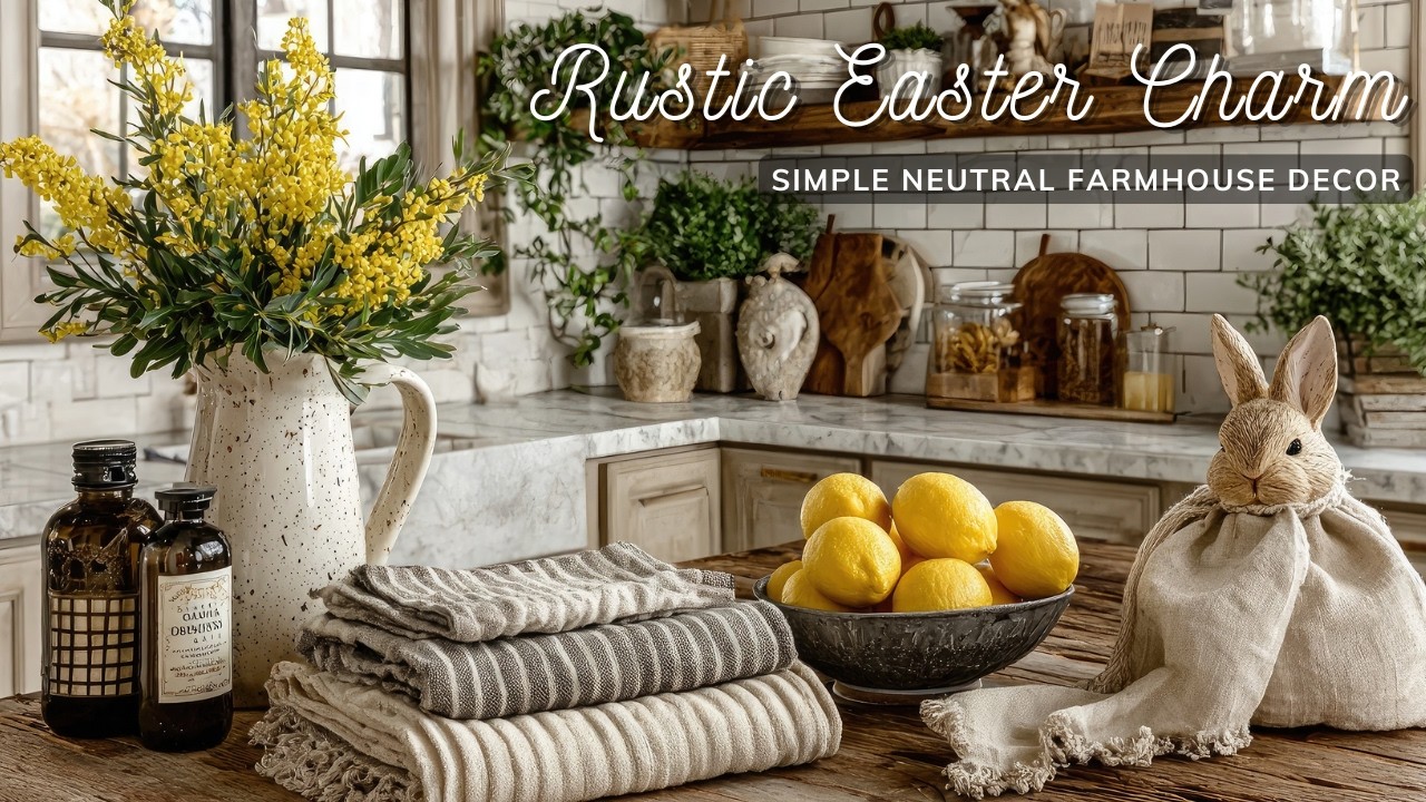 Farmhouse Easter Decorating Ideas 2026 | Cozy Rustic Neutral Spring Home Tour