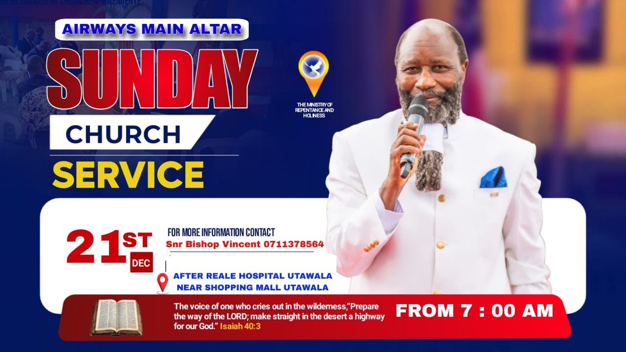 AIRWAYS MAIN ALTAR SERVICE DECEMBER 21ST, 2025