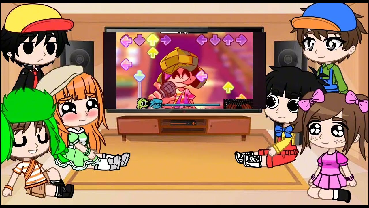 Chavo y sus amigos reaccionan a fnf su vecindad. Disfrutelo UwU 