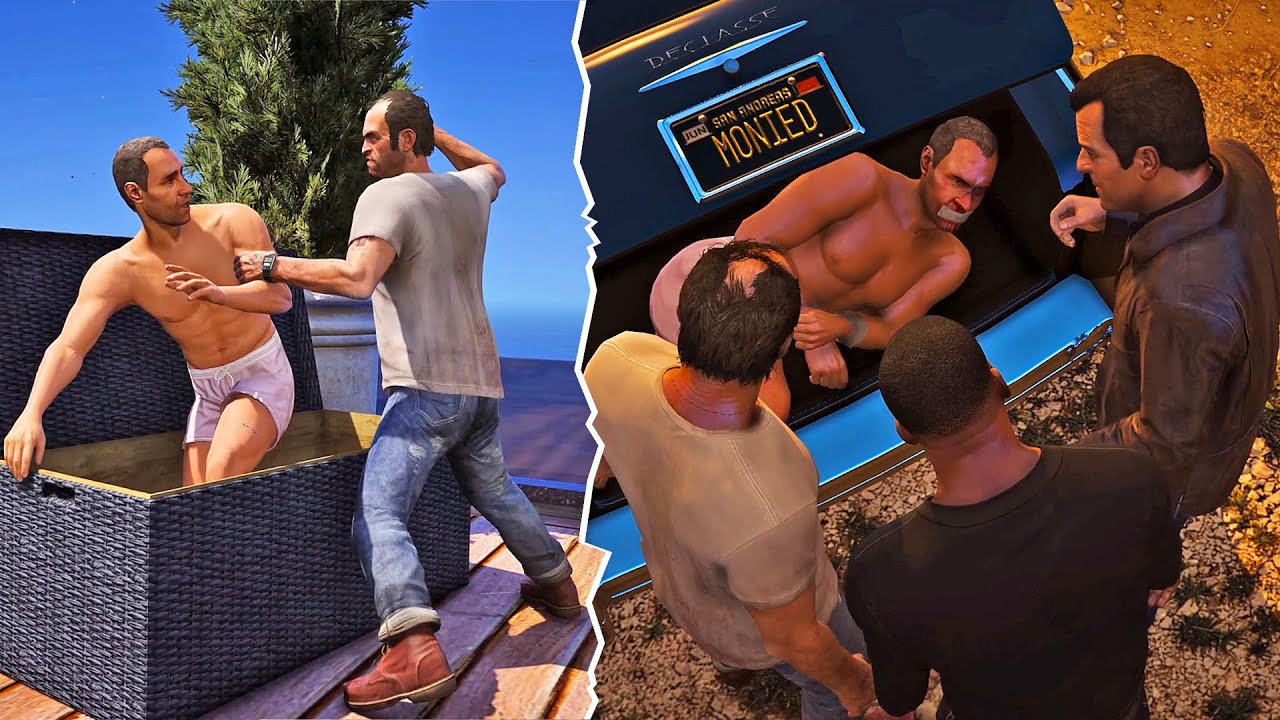 نهاية جميع الخونة الأشرار بمود جرافيك جي تي أي 6 | GTA V Walkthrough with GTA 6 Graphics #46