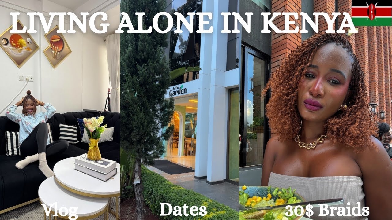 Living Alone Nairobi,Kenya🇰🇪| Getting Braids for 30$| New Kenyatta Market| Solo Dates