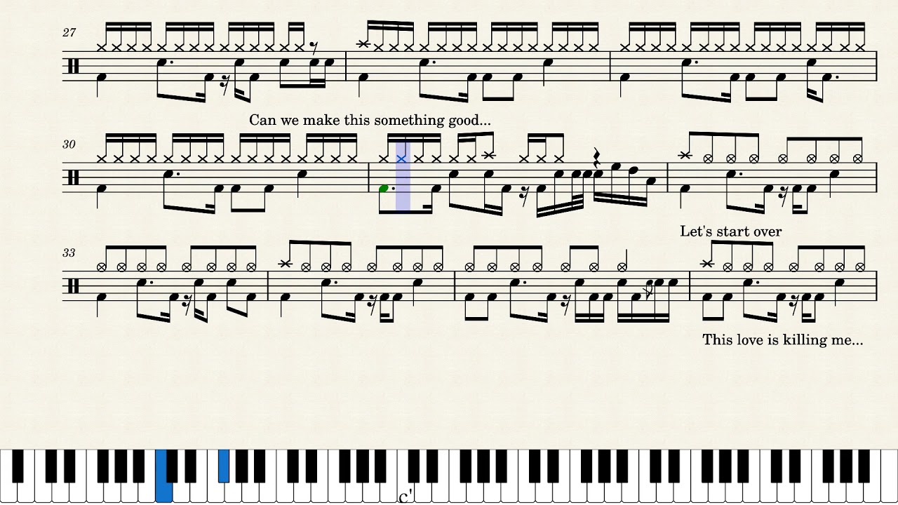 Daughtry - It's Not Over (Drum Sheet Music)