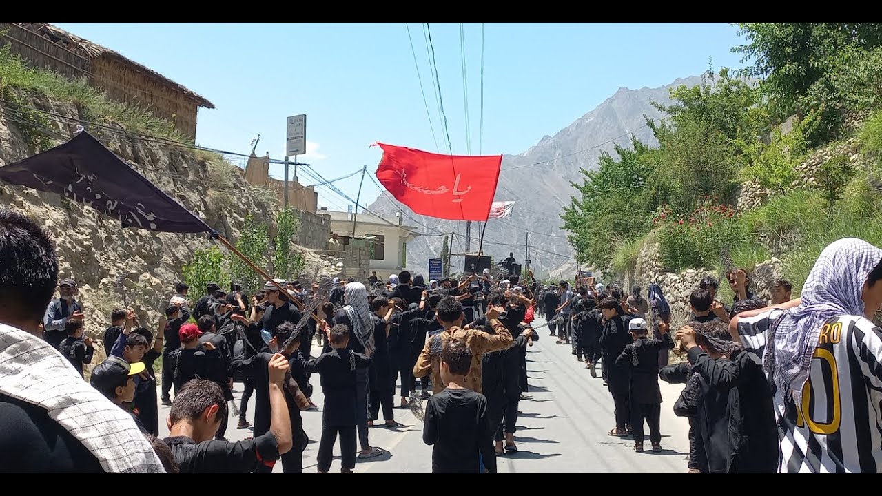 10th Muharram procession and Majlis e Sham e Ghareebaan in Hunza valley.