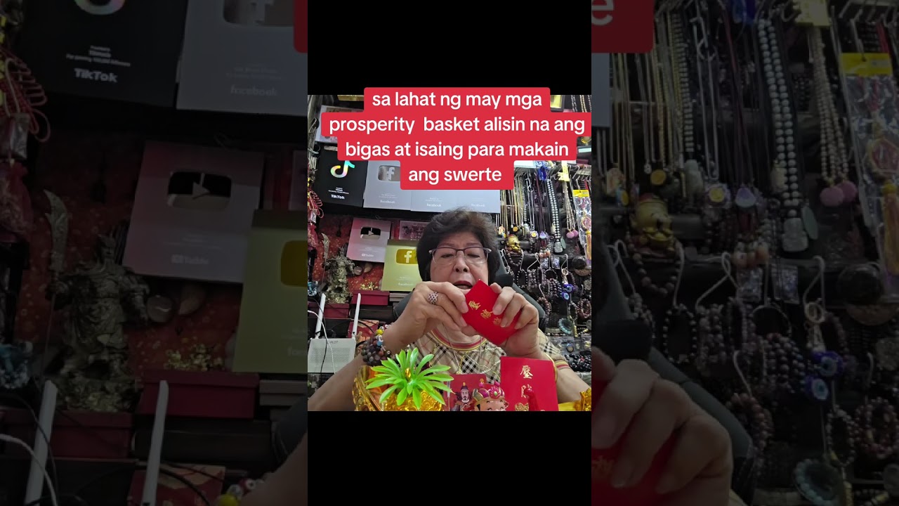 Sa lahat ng may prosperity basket alisin at ang bigas at isaing para makain ang swerte