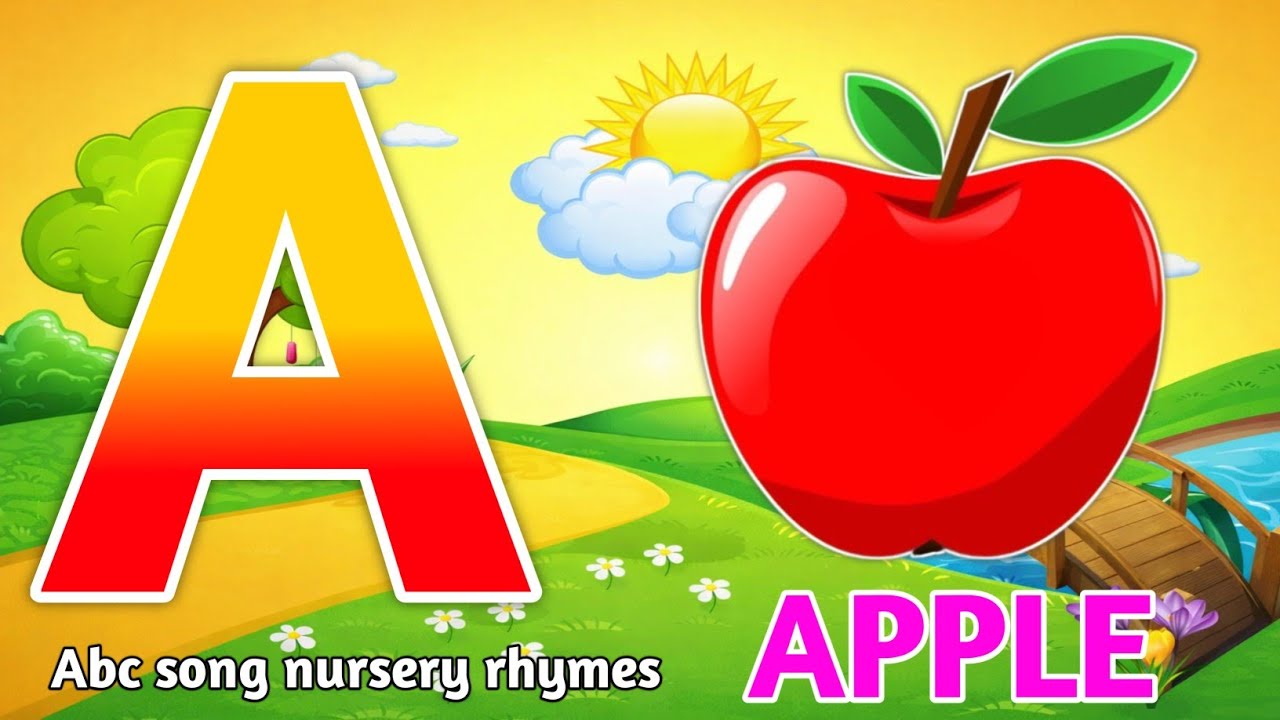Phonics song with TWO Words - A For Apple - ABC Alphabet Songs with sound for children