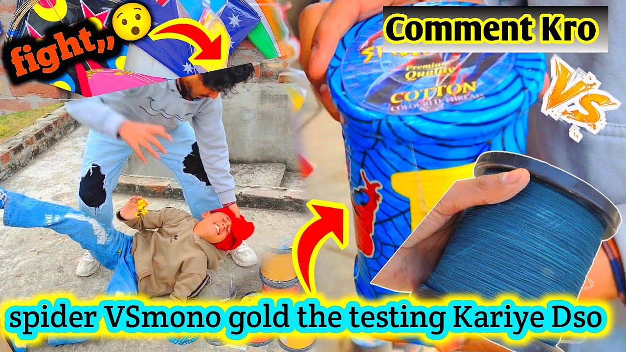 Spider VS Mono Gold 🪁Testing Kariye Dso🪁(DAY-4) !! Kite Flying With Friends🪁!! #kiteflying #kite 