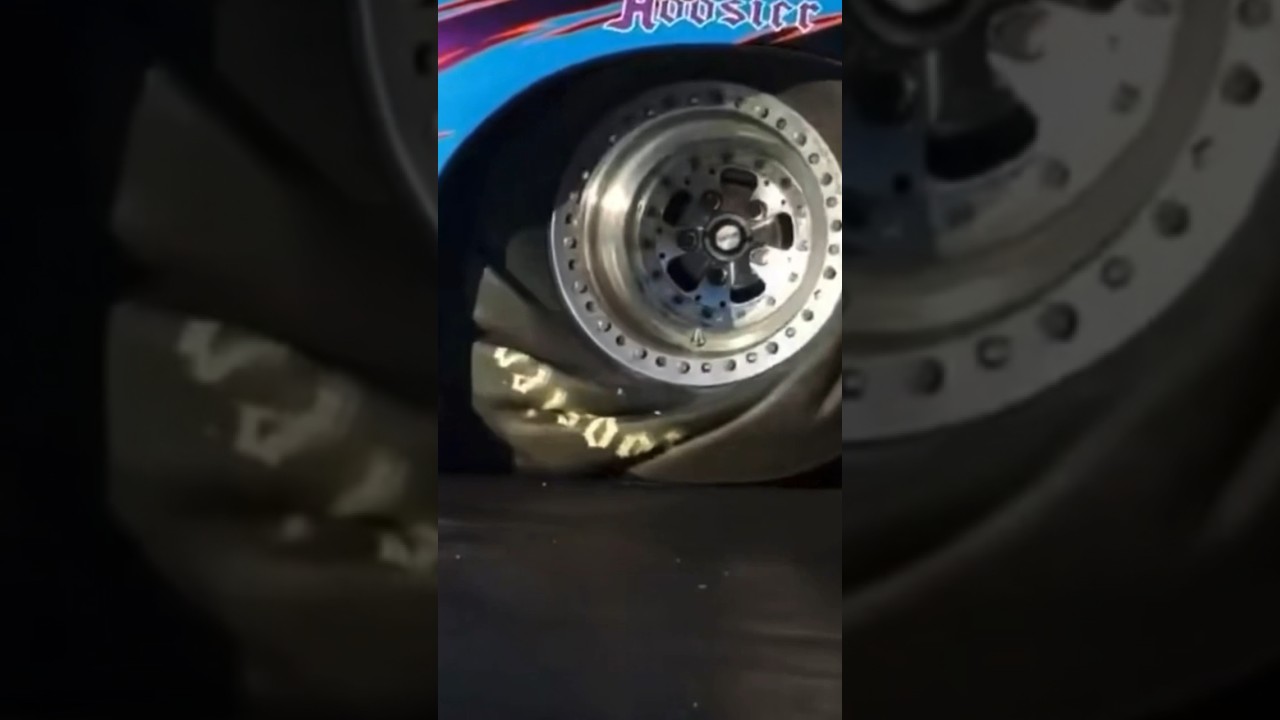 How drag tires look in slow motion