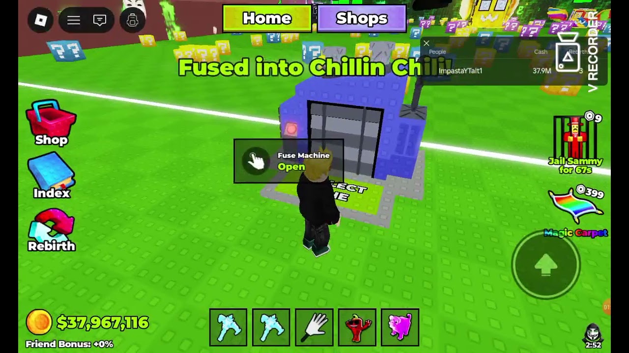 I got an OG BRAINROT from the Fuse Machine in Break a Lucky Block | Roblox
