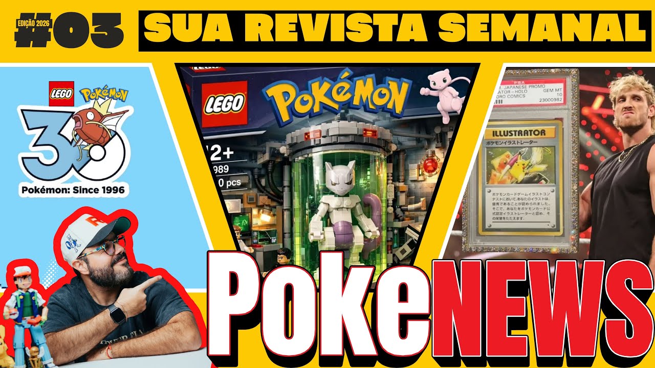 POKÉNEWS #3 ⚡ Novos LEGO Pokémon, Logo do Magikarp e o Leilão Milionário de Logan Paul