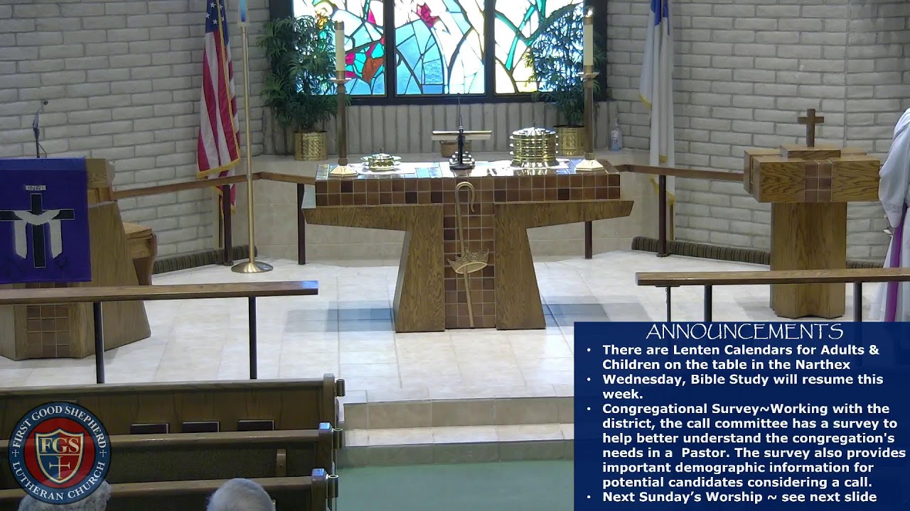 First Sunday in Lent | First Good Shepherd Lutheran Church  |  February 22, 2026
