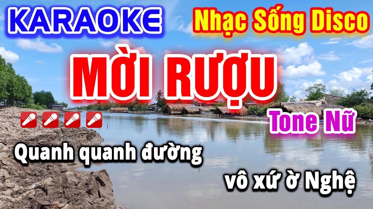 Mời Rượu Karaoke Disco Tone Nữ | Beat Hay Dễ H&aacute;t | PVQ Karaoke