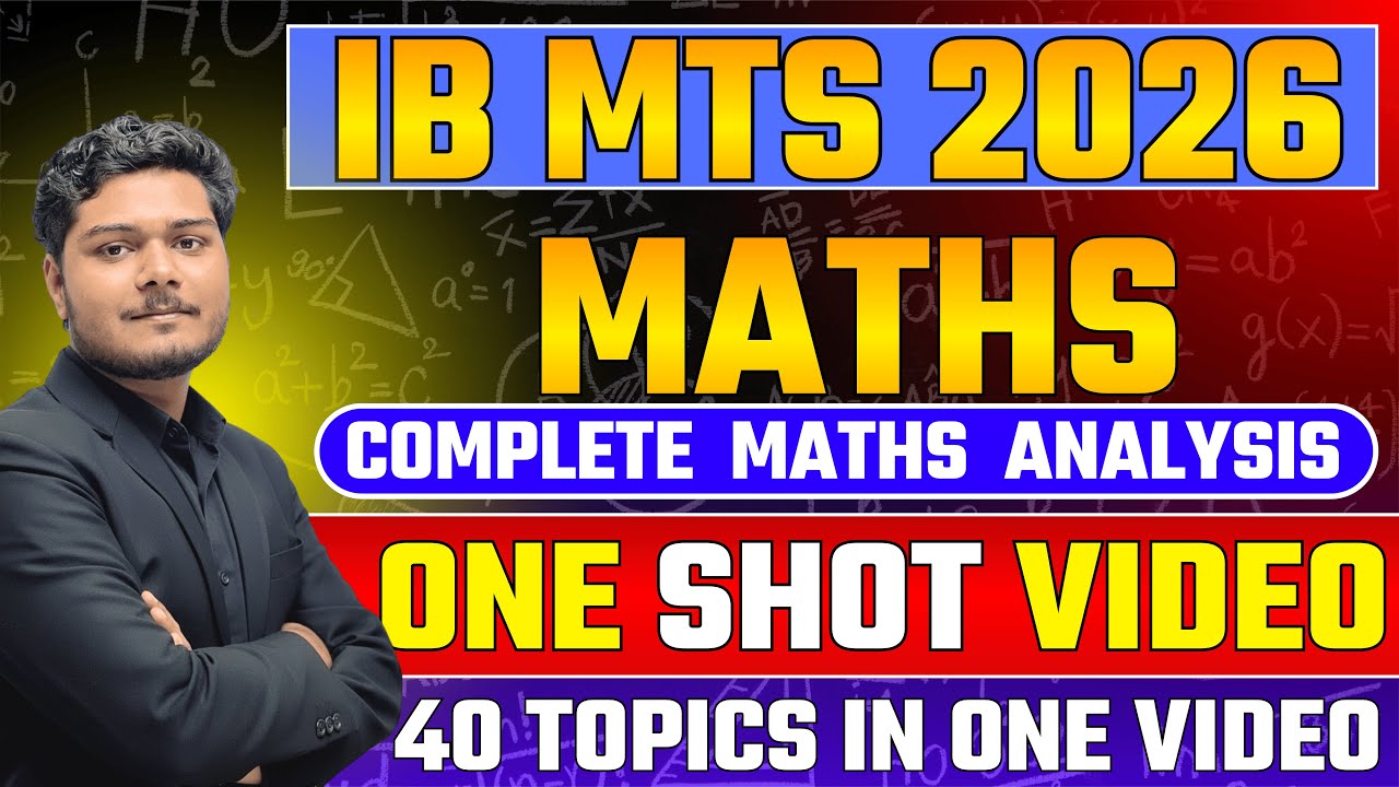 IB MTS MATHS MARATHON CLASS 2026 | IB MTS Complete Maths in One Video