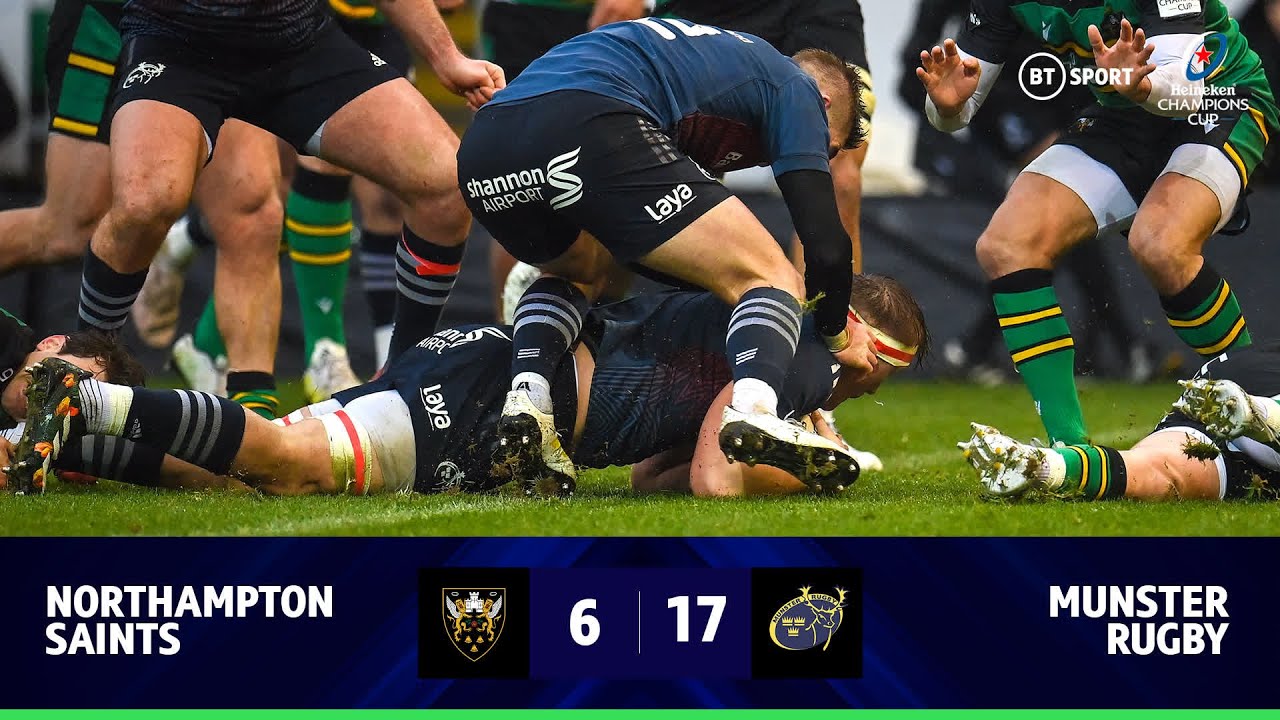 Northampton Saints v Munster (6-17) | Gavin Coombes Brace Seals Gutsy Win | Champions Cup Highlights