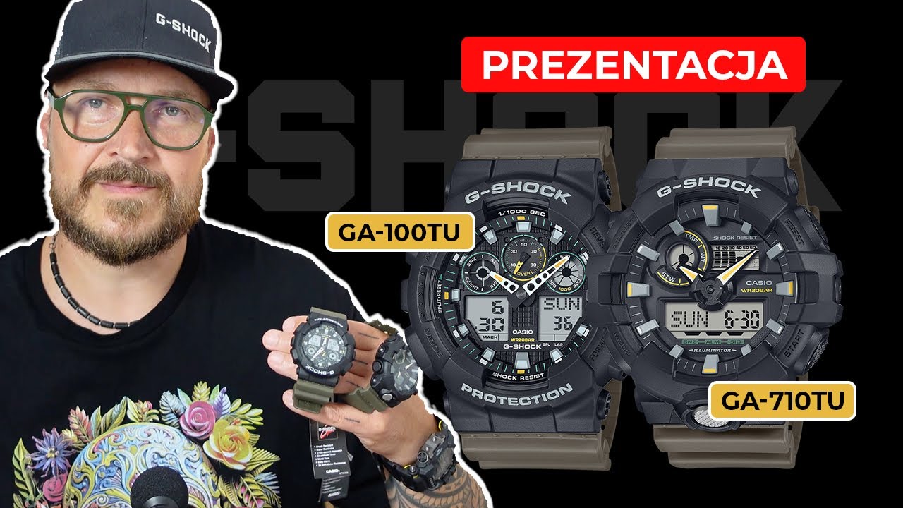 Prezentacja nowych modeli G-SHOCK z serii TU: GA-100TU -1A3ER i GA-710TU -1A3ER