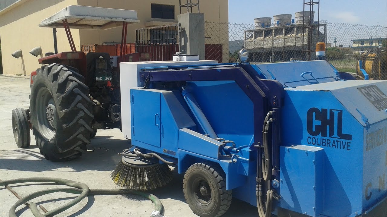 Tractor Towed - Road Sweeper/Broomer Operation - Colibrative Heavy Industries (Pvt.) Ltd. (CHIL)