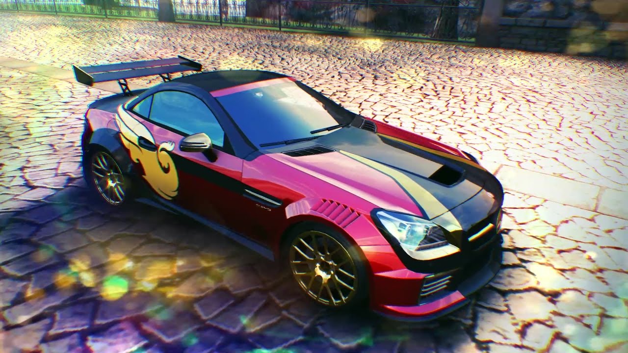 Asphalt 8 Mercedes-Benz SLK 55 AMG SE vs Chevrolet Corvette Grand Sport Azure Coast Infected
